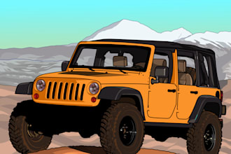draw cartoon vector car or any vehicle from your photo