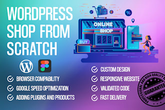 build professionally wordpress online shop, department store, boutique,eccomerce