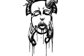make a dark art logo