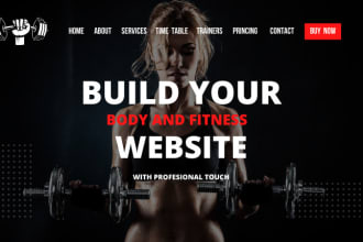 build fitness website in wordpress