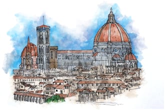 draw concept architecture buildings by handmade sketches