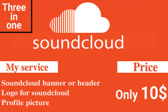 design soundcloud banner or header with a free logo