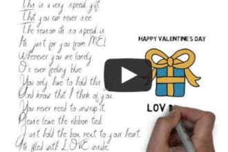 make a custom Valentine eCard video using fast draw whiteboard doodle
