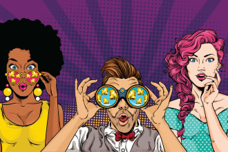 make pop art character style for anything
