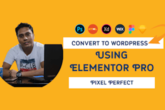 convert figma,adobe xd,sketch,PSD to responsive wordpress