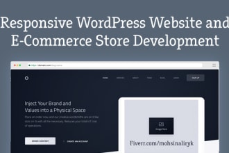 create a responsive wordpress website or ecommerce store
