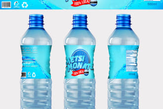 design a great bottle sticker for you