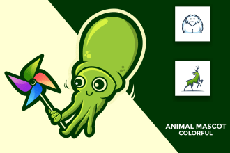make unique design cartoon and simple mascot logo