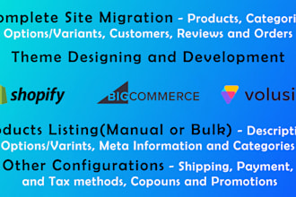 import or migrate data to bigcommerce volusion