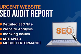 offer urgent website audit report and detailed SEO site for website analytics