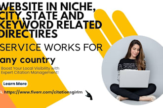 submit your website in niche, city,state and keyword related directires