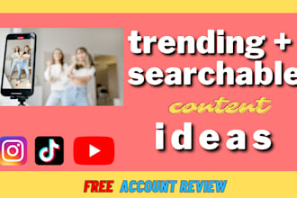 give you trending and searchable content ideas