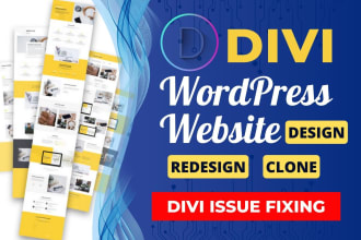 do divi theme customization or design divi website