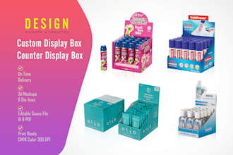design retail display box and counter display box