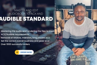 master and edit audiobook to acx and audible standard