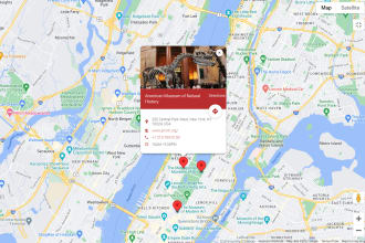 integrate interactive map using google maps javascript API