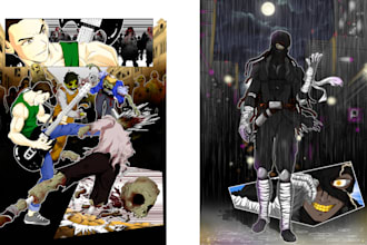 making you coloring comic in manga style
