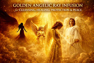 do golden angelic ray infusion for cleansing, healing, protection and peace