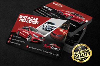 design business card for car wash, auto detailing, car rental, repair, mechanic