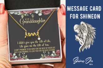custom message card  design for shineon