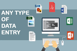do data entry for 1 hour and best quality