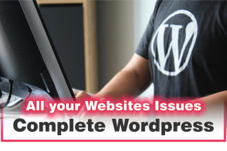 customize fix wordpress and woocommerce website as per your requirements