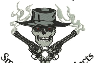 do embroidery logo digitizing for hat left chest in dst pes
