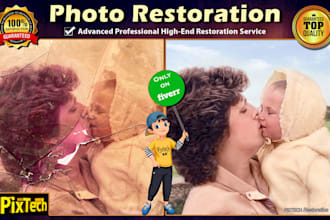 restore, repair, enhance, and retouch your old photos professionally