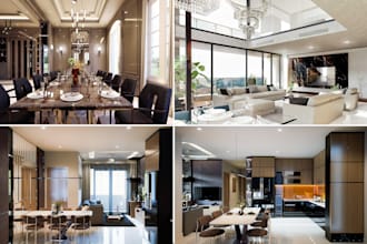 do architectural design 3d modelling, high quality rendering