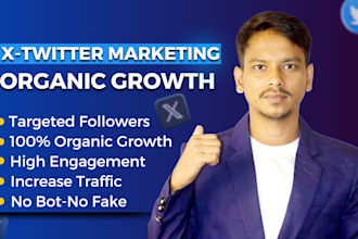 manage your x twitter  account and fast organic growth