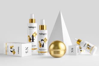 do luxury cosmetic packaging and product label