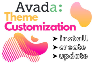customize the avada theme and update