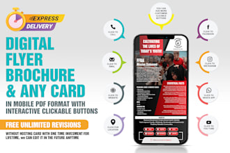 design digital flyer, brochure, and any card within 24 hours