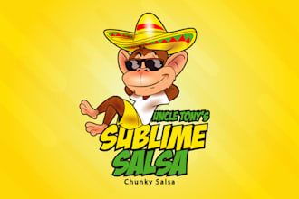 design mascot cartoon character logo for your business
