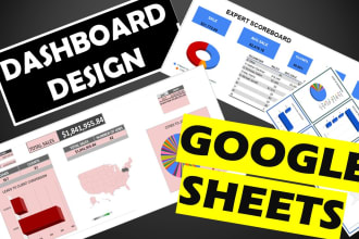 build custom google sheets dashboard or help in formula, pivot table, charts