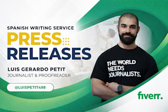 write a professional spanish press release