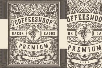 create awesome retro vintage logo product label for you