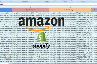 scrape product data from amazon, ebay, shopify or any ecommerce website