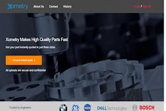 design and develop the landing page