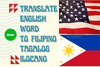 translate english word to filipino tagalog ilocano