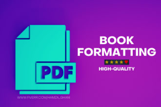 create fillable PDF and book formatting