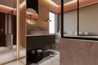 model and render your bathroom in 3d