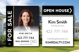 design luxury real estate yard sign realtor open house for sale rent just sold