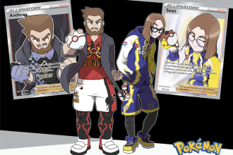 draw custom illustrations in pokemon, anime, and cartoon styles