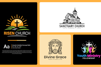 do modern minimalist church logo design