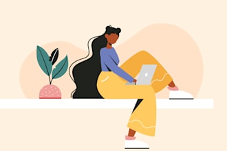 design a flat web illustration