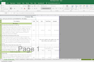 do drawing, estimation costing