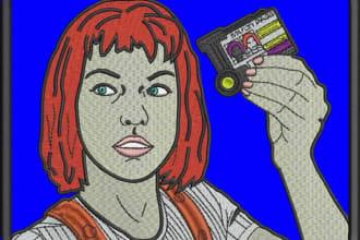 do embroidery digitizing into pes, dst in 2 hours
