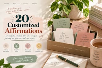 write 20 original affirmations personalized to your goals and desired mindset