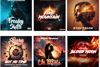 design dark, moody, and cinematic cover art or ep cover